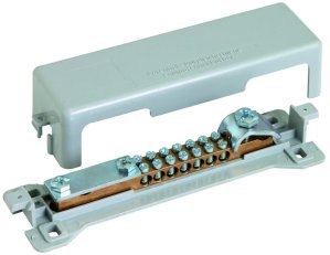 Ekvipotenciální přípojnice s krytem 7x 2,5-16mm2, pásek 30x3,5mm, prům. 7-10mm