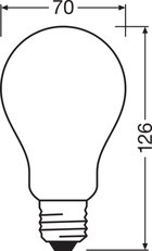 Světelný zdroj LEDVANCE LED CLASSIC A P 17W 827 Frosted E27