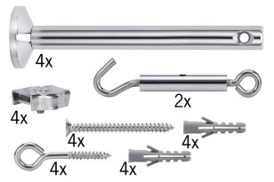 Lankový systém Light&Easy montážní upínací set 4ks 165mm chrom k 178.34 17834