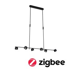 LED závěsné svítidlo Smart Home Zigbee Puric Pane Effect 6x6/1x3W černá 79783