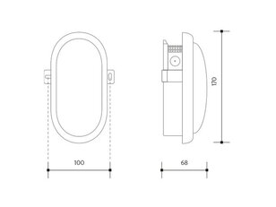OVAL LED přisazené svítidlo 5W, bílá, neutrální IP54 LEDMED LM31300004