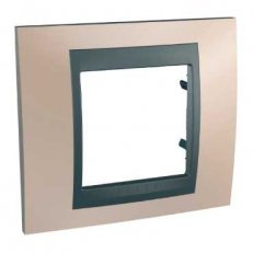 Unica Top Krycí rámeček jednonásobný, Onyx Copper/Grafit SCHNEIDER MGU66.002.296
