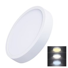 LED mini panel CCT přisazený 24W 1800lm přepínání 3000K 4000K 6000K kulatý WD174