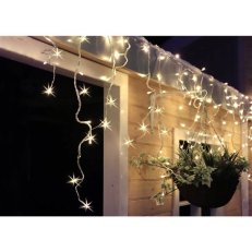 LED vánoční závěs rampouchy 360 LED 9m x 0,7m venkovní teplé bílé světlo