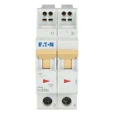 PLI-C13/2 Jistič PLI (bezšroubové svorky nahoře) char C 2-pólový 10kA 13A 101299