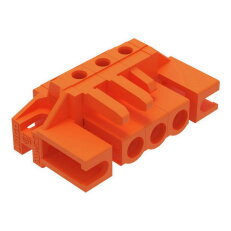 Pružinová svorkovnice THT úhlová 5,08 mm oranžová 3pól. WAGO 232-263/047-000