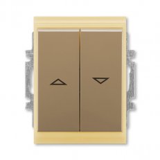 ABB 3558E-A88943 25 Ovládač žaluziový jednopólový (1/0+1/0 s blokováním), IP44