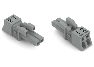 Zdířka 2pól. Kód. B šedá WAGO 890-242/060-000