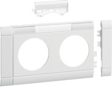 Přístrojový rámeček dvojzásuvky s popisovým polem 80mm dopravní bílá GB080219016