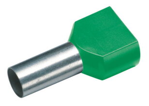 Izolovaná dvojitá dutinka Cu 2 x 6/14 mm, zelená (100 ks) CIMCO 182420