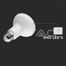 LED Bulb SAMSUNG Chip 8.5W E27 R63 Plastic 4000K, VT-263 V-TAC SKU21142