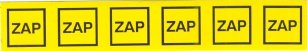 Značení č.46 Zap (v obdélníku,žlutý) 2,5x14,5cm