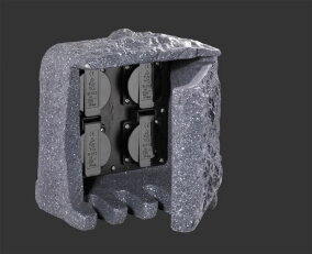 Svít. GARDEN SOCKET incl. 4 x Schuko-Plu