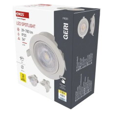 LED bodové svítidlo GERI 6,5W 780LM IP20 CCT bílá EMOS ZV1160