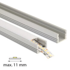 Přisazený hliníkový profil PP, 16x13 mm, mléčný difuzor, komplet, 2 m