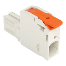 1vodičová pružinová svorkovnice, Páčka, Push-in CAGE CLAMP, Světle šedá