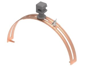 Plastový držák vedení na hřebenáče, drát 8mm, L200-280mm, Cu/plast 407014