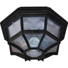 Stropní a nástěnné svítidlo Hera černá 60W IP44 E27 COMPOLUX 916701/07