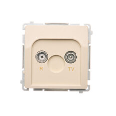 Zásuvka R-TV průběžná 10 dB, 1x vstup: 5-862 MHz béžová BMZAP10/1.01/12