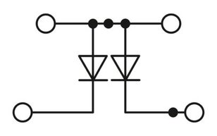 Řadová svornice elektronického prvku MUTTB 2,5-2DIO/O-UL/O-UR 1066348