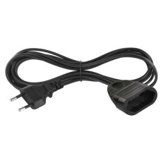 Dvoužilový pohyblivý přívod 3 m, 1 zásuvka, černý, PVC, 0,75 mm2 EMOS PC01303