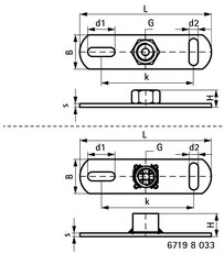 Stěnový úchyt 675 145mm BUP M16 WALRAVEN 67198016