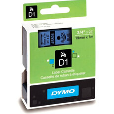 S0720860 45806 DYMO páska D1 plastová 19mm, černý tisk / modrý podklad, návin 7m