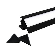 Rohový profil pro LED pásky ORO PROFIL UNI COR BLACK 2M C SET LED-POL ORO32043