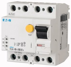 Digitální proudový chránič 10kA FRCdM-25/4/003-G/B 4pól 0,03A 25A EATON 167892