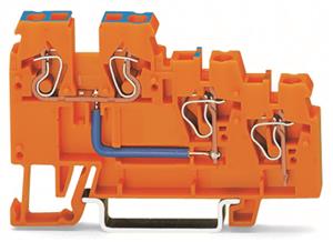 3vodičová napájecí svorka pro čidlo 2,5 mm2 oranžová Wago 270-564