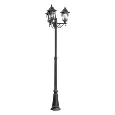 Stojací svítidlo NAVEDO H-2200 černá/stříbrná patina 180W IP44 EGLO 93465