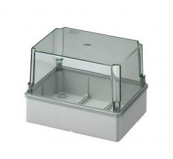Krabice S-BOX 416H-P, 190x140x140, IP56, vysoká, průhl. víko, kov. šrouby, 650°C