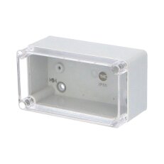 Krabice SolidBOX 68051 IP65 135x74x72mm průhledné víko hladké boky FAMATEL 68051