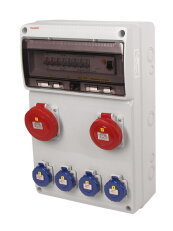 Zásuvková skříň ZSF40101000.1/3952 IP65 jištěná s chráničem 40/4/003 v6256-6kA
