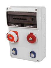 Zásuvková skříň ZSF20100010.0/3952 IP54 jištěná bez chrániče FAMATEL v810-6kA
