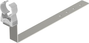 OBO isCon H280 26 PA Střešní držák vodiče pro cihlové střechy 280mm světle šedá