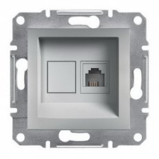 Asfora Zásuvka telefonní RJ11, alu SCHNEIDER EPH4100161