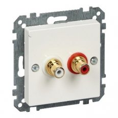 Merten zásuvka pro audio připojení 2xCinch Systém M Polar SCHNEIDER MTN4350-0319