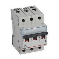 TX3 JISTIČ, 3 PÓLOVÝ, CHAR. D, 63A 6000A LEGRAND 403761