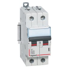 DX3 JISTIČ, 2 PÓLOVÝ, CHAR. D,20A 10000A/16KA LEGRAND 409452