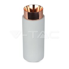 GU10 Fitting Gypsum Metal With Grey Concrete Matt Rose Gold Bottom, VT-865