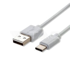1M Type C USB cable 1.0A PVC, Silver series, white color, VT-5301 V-TAC SKU8482