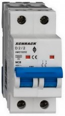 Instalační jistič AMPARO 10kA, D 2A, 2P SCHRACK AM019202--