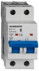 Instalační jistič AMPARO 10kA, B 6A, 2P SCHRACK AM018206--