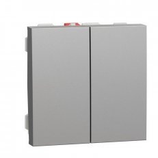 Přepínač NOVÁ UNICA sériový řazení 5, Aluminium SCHNEIDER NU321130