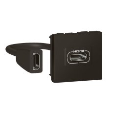 MOSAIC PŘEDKONEKTOROVANÁ ZÁSUVKA HDMI VERZE 2.0 2 MODULY ČERNÁ LEGRAND 079479L