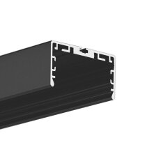 LED hliníkový profil KLUŚ LIPOD-50 černá 3m /C2609K7_3m/ ALUMIA A02609A07_3