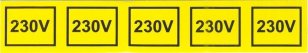 Značení č.20 230V (5x) 2,5x15cm