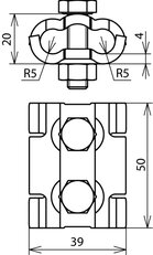 Paralelní svorka FeZn pro rozdílné průměry 4-10mm DEHN 305000