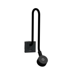 NOVÁ UNICA Lampička + USB nabíječka typu A 2.1A, Antracit SCHNEIDER NU360354